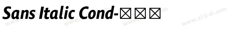 Sans Italic Cond字体转换